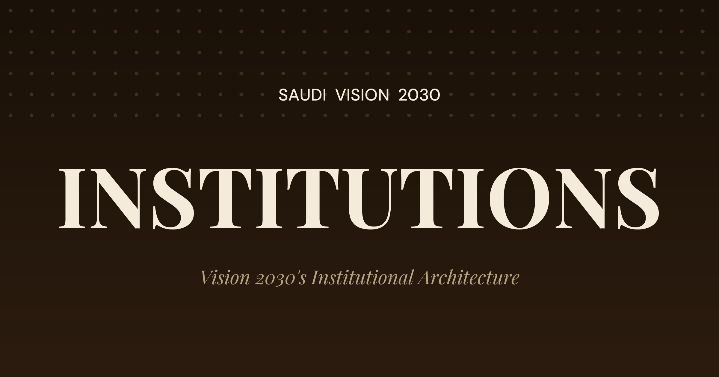 Public Investment Fund (PIF): Saudi Arabia's $925 Billion Sovereign Wealth Engine — Institutions — Saudi Vision 2030